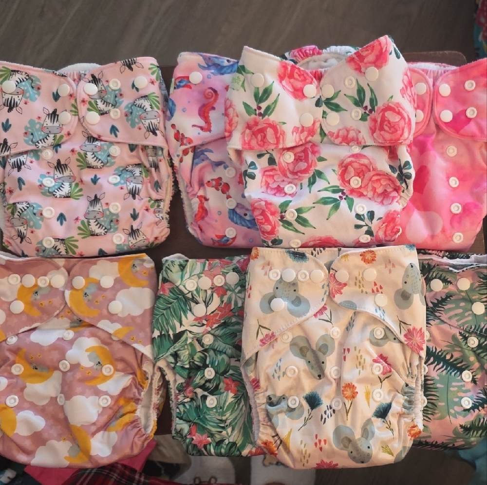 Floral and Animal Print Diaper Covers Set